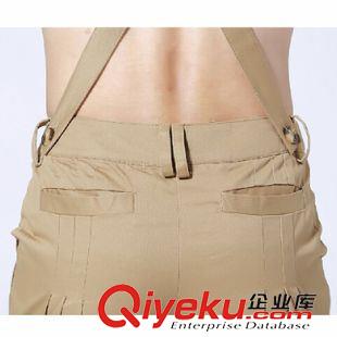 休閑褲 2015春秋季新款男士休閑褲卡其色小腳錐形褲夜店潮男裝修身背帶褲原始圖片3