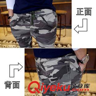 休閑褲 2015春秋季新款男士休閑褲系繩錐形軍褲迷彩褲男修身小腳褲長褲原始圖片3