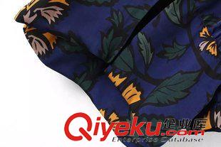2015年7月2上新 2015夏季女裝新款  歐美風(fēng)休閑時(shí)尚櫻花印花中長(zhǎng)款和服外套原始圖片3