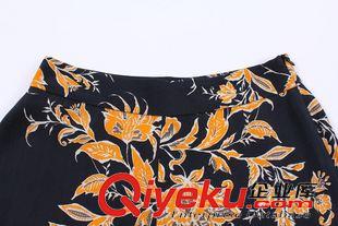 2015年7月2上新 歐美風(fēng)2015夏季女裝新款  休閑時尚高腰印花喇叭闊腿褲長褲原始圖片2
