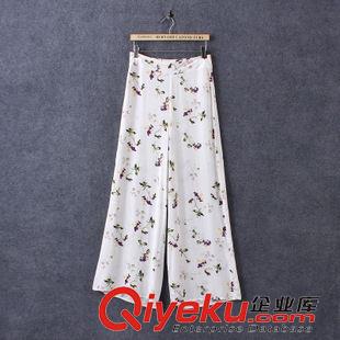 2015年7月2上新 歐美風(fēng)2015夏季女裝新款  休閑時(shí)尚系帶花開(kāi)叉定位印花連衣裙