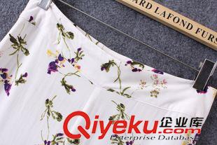 2015年7月2上新 2015夏季女裝新款  歐美風(fēng)休閑時尚田園風(fēng)碎花人棉印花闊腿褲原始圖片2