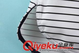 2015年7月1上新 2015夏季女裝新款  歐美風(fēng)休閑時(shí)尚圓領(lǐng)短袖條紋兩穿連衣裙原始圖片3