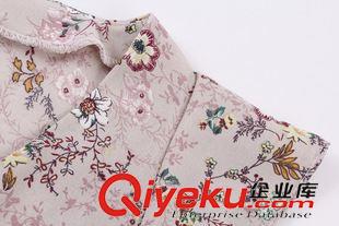 2015年7月1上新 2015夏季女裝新款   歐美風(fēng)休閑時(shí)尚印花修身飛袖連體長褲闊腿褲原始圖片3