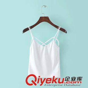 2015年6月4上新 歐美風2015夏季女裝新款  休閑時尚圓領條紋無袖單口袋襯衫