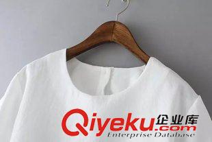 2015年6月3上新 2015夏季女裝新款  歐美風(fēng)休閑時(shí)尚林心如同款下擺拼接tsT恤