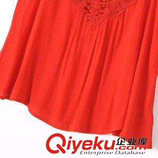 2015年4月25上新 歐美風(fēng)2015夏季女裝新款   休閑時(shí)尚勾花純色吊帶原始圖片3