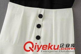 2015年4月25上新 2015夏季女裝新款  酷爸俏媽佟麗婭時尚背心+半裙撞色套裝原始圖片3