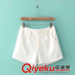2015年4月22上新 2015夏季女裝新款  韓版時(shí)尚棉麻紗拼接短袖上衣白色褲子兩件套裝原始圖片2
