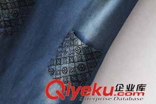 2015年4月22上新 2015夏季女裝新款  韓版時尚短袖修身寬松刺繡牛仔連衣裙A字裙原始圖片3