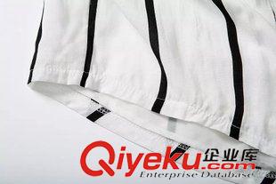 2015年4月16上新 歐美風2015夏季女裝新款   休閑時尚深V領(lǐng)人棉條紋長袖連體褲原始圖片2