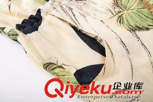 2015年4月16上新 歐美風(fēng)2015夏季女裝新款  休閑時(shí)尚人棉印花吊帶連體褲原始圖片3