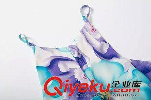 2015年4月16上新 2015夏季女裝新款   歐美風(fēng)休閑時(shí)尚不規(guī)則印花連衣裙原始圖片2