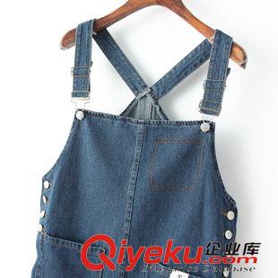 2015年4月15上新 2015夏季女裝新款  韓版休閑時(shí)尚牛仔百搭連衣裙背帶裙原始圖片2