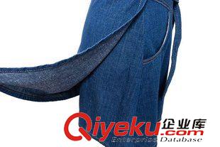 2015年4月15上新 2015夏季女裝新款  歐美風(fēng)休閑時(shí)尚高腰純色打結(jié)雙層牛仔半裙原始圖片3