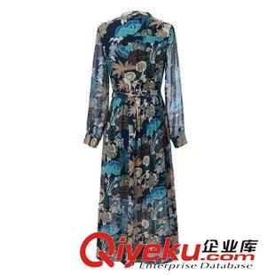 2015年4月15上新 2015夏季女裝新款   歐美風(fēng)時(shí)尚波西米亞大擺裙長(zhǎng)款襯衫原始圖片2