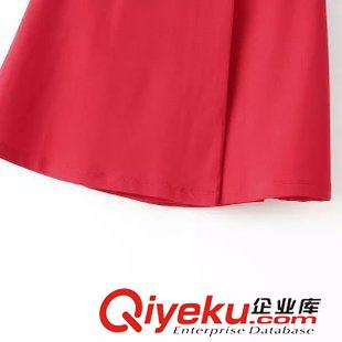 2015年4月15上新 歐美風(fēng)2015夏季女裝新款  A時(shí)尚高腰純色A字裙半身裙原始圖片3