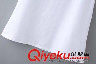 2015年4月14上新 2015夏季女裝新款  歐美風(fēng)休閑時尚圓領(lǐng)麻料刺繡百搭背心原始圖片3