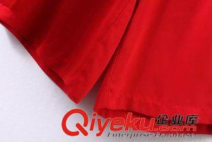 2015年4月10上新 2015春季女裝新款  歐美風(fēng)休閑時(shí)尚高腰純色七分闊腿褲裙褲原始圖片3