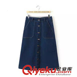 半身裙 2015秋季女裝新款  T歐美風休閑時尚純色燈芯絨半身裙A字裙
