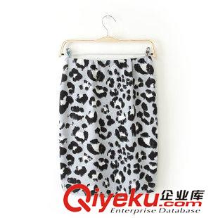 半身裙 歐美風(fēng)2014夏裝新款  休閑時(shí)尚高腰動(dòng)物印花鉛筆豹紋包臀裙原始圖片3