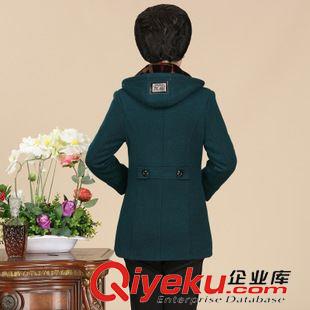 媽媽冬裝 中老年女裝毛呢外套 中長款中年媽媽裝羊絨大衣 羊毛冬裝一件代發原始圖片2