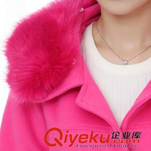 毛呢大衣 2015新款毛呢外套女中長款大毛領(lǐng)韓版風(fēng)衣冬裝呢子大衣潮收腰顯瘦原始圖片3
