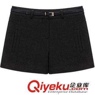 靴褲短褲打底褲 2015秋冬新款短褲歐美風明星款女褲毛呢短褲打底短褲女靴褲原始圖片2