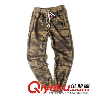 褲子 外貿(mào)原單男式褲子 男士迷彩針織純棉刺繡衛(wèi)褲休閑褲哈倫褲尾貨原始圖片2