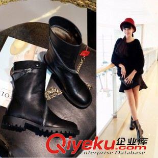 2015年10月第二批上新 2015秋冬新款頭層牛皮女靴子 休閑時尚低跟短靴 圓頭百搭st女鞋
