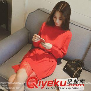 連衣裙 7505 2015秋裝韓國新款英倫泡泡袖襯衫背帶連衣裙套裝女