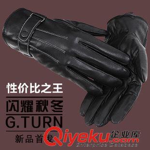女款 廠家直銷新款女士冬季保暖手套 水洗革加絨加厚情侶款仿羊皮原始圖片2