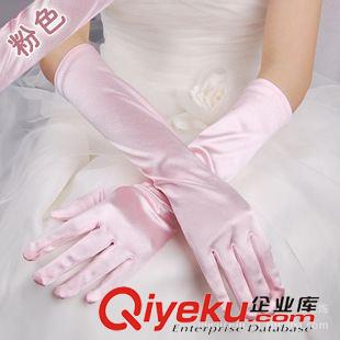 色丁 批發(fā)緞面色丁婚禮手套禮儀手套新娘手套性感晚宴演出防曬婚紗手套原始圖片2