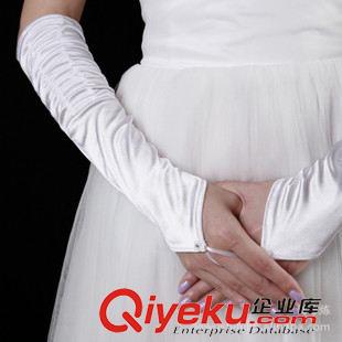 色丁 褶皺色丁防曬夏季婚禮新娘禮服配飾純色性感高貴優(yōu)雅甜美手套中長