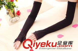 夏季防曬手套 {dj2}銷售日本進口牛奶絲面料spf30蕾絲花邊半指手套三色入開車原始圖片2