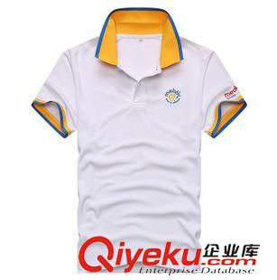 gd精品 工衣企業(yè)形象服男裝翻領(lǐng)外貿(mào)短袖t恤定制 撞色純色T恤廠家定做