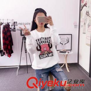 秋款9月上旬   15秋冬新卡通系 動漫海賊王喬巴刺繡印花 超韓范 毛圈棉衛衣原始圖片3