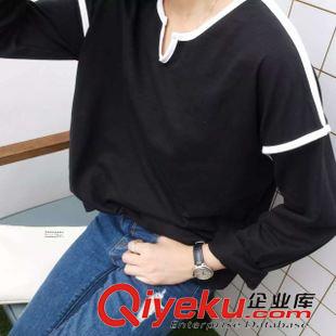 秋款8月中旬  2015秋季新款 韓國代購 松緊腰百搭9分闊腿喇叭韓范豎條休閑褲 女