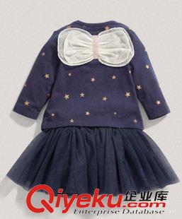 《3月新款》 女童 韓版中大童 2015時尚款 星星紗套裙 上衣+短裙原始圖片3