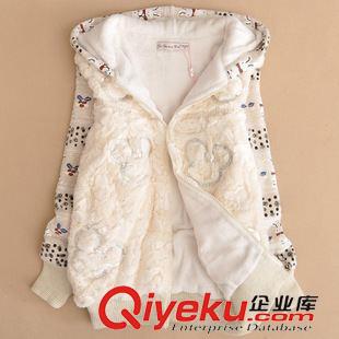 童衛衣 女童衛衣開衫外套 加絨上衣 2014秋冬季新款韓版加厚外套原始圖片3