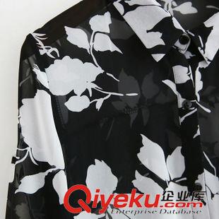 7月新款{dy}波 新款韓版雪紡防曬衣  開(kāi)衫中袖防曬衫夏季女 印花薄款防曬衫原始圖片3