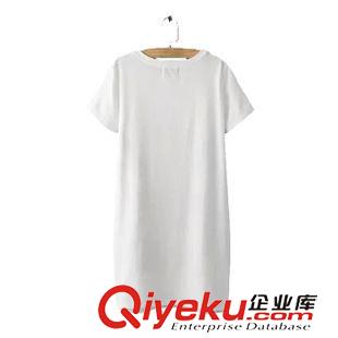 4.20新款 夏季新款T恤 長款T恤 圓領(lǐng)短袖T恤批發(fā)原始圖片3