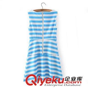 4.20新款 歐洲站2015高品質夏季修身顯瘦女款空氣層太空棉拼色連衣裙女裙a原始圖片2