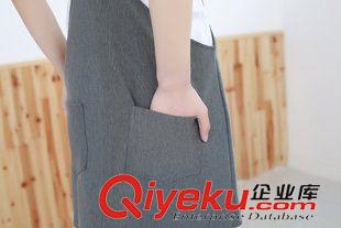 連衣裙 2015夏裝新款 韓版時尚背帶裙 百搭口袋純棉背帶裙女原始圖片3