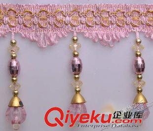 暢銷花邊 廠家直銷 新品珠子花邊 水晶珠子花邊 窗簾花邊家紡輔料批發(fā)原始圖片2