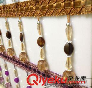 中檔花邊 廠家直銷 新品珠子花邊 gd水晶珠子花邊 窗簾花邊家紡輔料批發