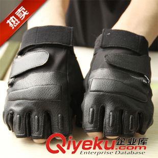 騎行手套 廠家 訓(xùn)練手套 戶(hù)外戰(zhàn)術(shù)手套 半指皮手套  露指手套男h-11原始圖片2