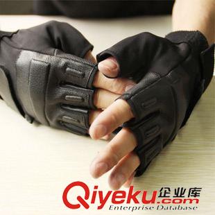 騎行手套 廠家 訓(xùn)練手套 戶(hù)外戰(zhàn)術(shù)手套 半指皮手套  露指手套男h-11原始圖片3