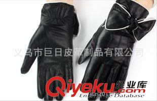 zp手套 外貿直銷款式蝴蝶結zp手套 綿羊皮手套 冬季保暖手套H017原始圖片2