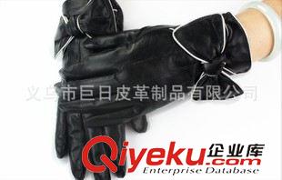 zp手套 外貿直銷款式蝴蝶結zp手套 綿羊皮手套 冬季保暖手套H017原始圖片3